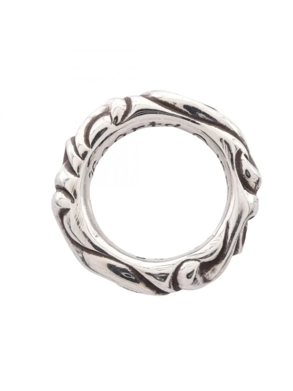 Chrome Hearts Ring Scroll Band 925 Sterling Silver